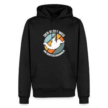 Fallschirmspringen Fallschirmspringer - Männer Premium Bio Hoodie - Schwarz - Vorne - Nico (187cm)