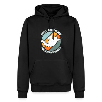 Fallschirmspringen Fallschirmspringer - Männer Premium Bio Hoodie - Schwarz - Vorne - Nico (187cm)