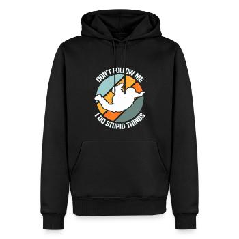 Skydiving Skydiver - Men’s Premium Organic Hoodie - black - Front - Nico (187cm)