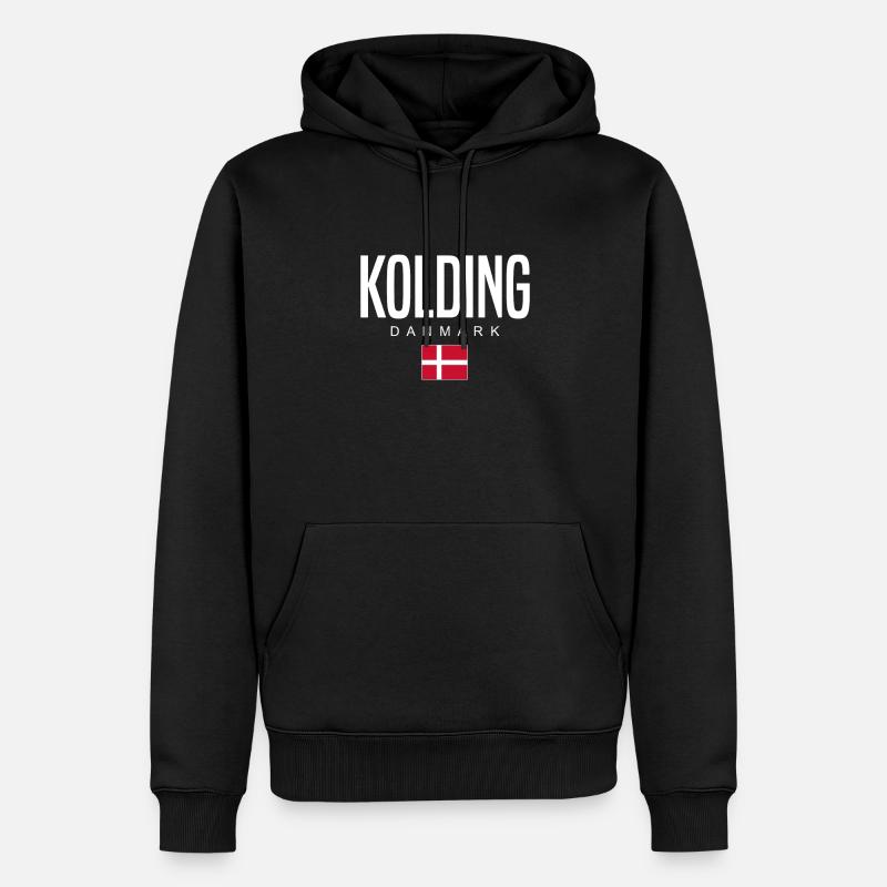 Kolding, Danemark - Sweat à capuche Premium bio Homme - noir