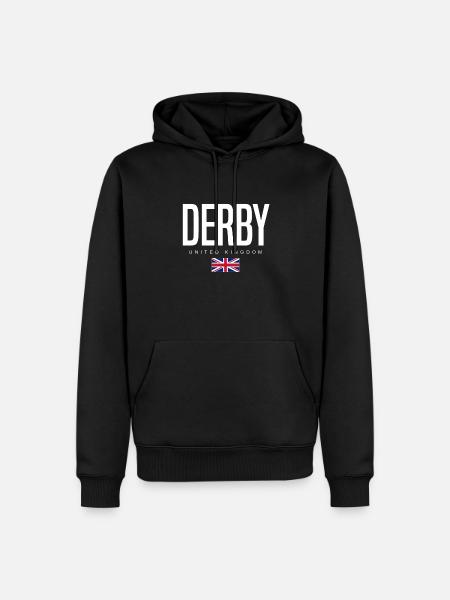 Derby, Royaume-Uni - Sweat à capuche Premium bio Homme - noir