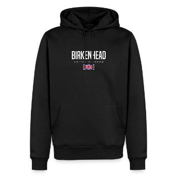 Birkenhead Vereinigtes Königreich - Männer Premium Bio Hoodie - Schwarz - Vorne - Nico (187cm)