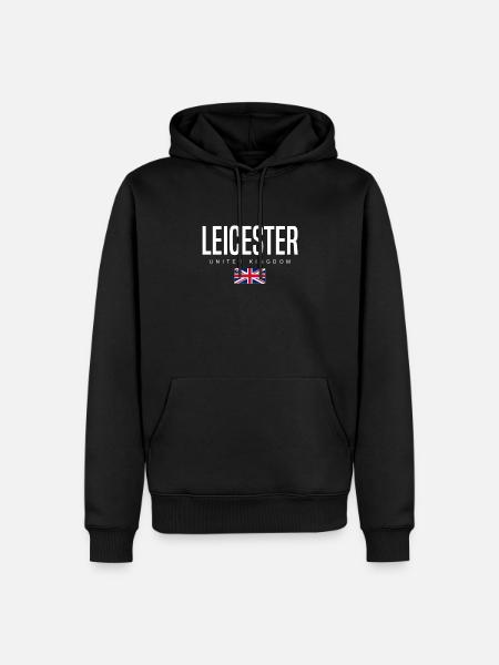 Leicester, United Kingdom - Men’s Premium Organic Hoodie - black
