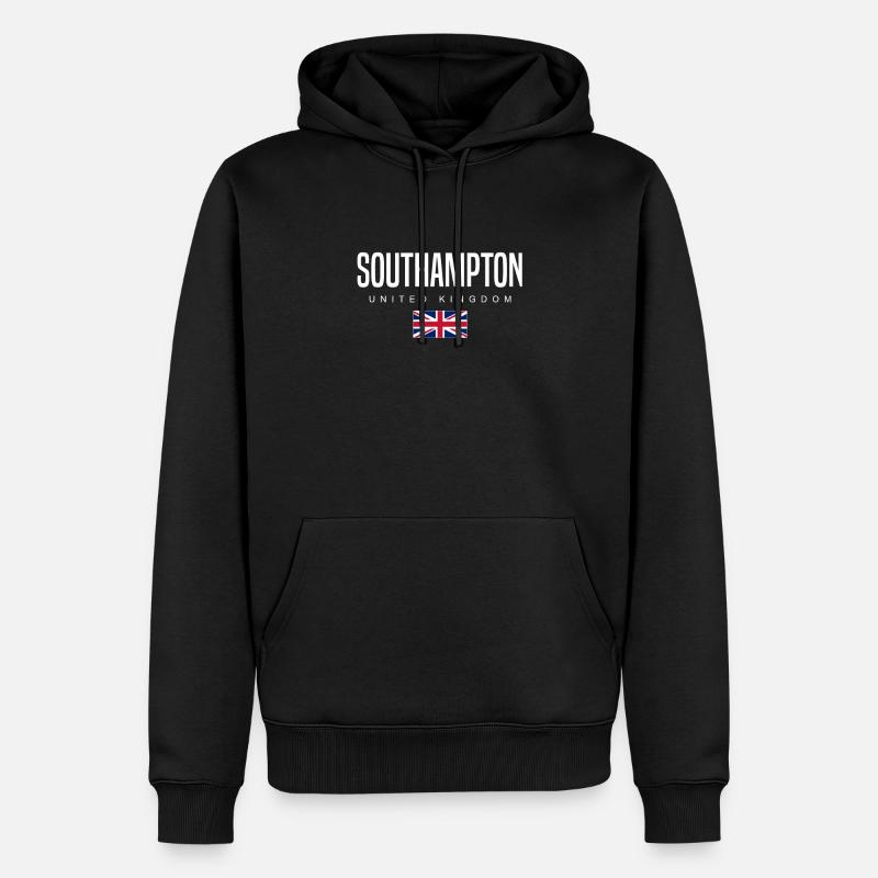 Southampton, Angleterre, Royaume-Uni - Sweat à capuche Premium bio Homme - noir