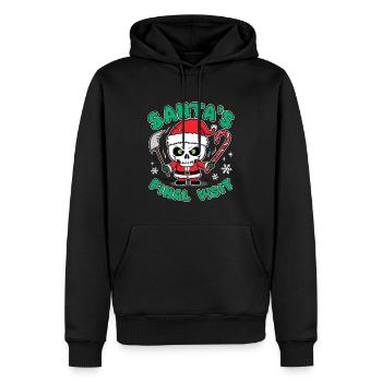 Horror Weihnachtsmann - Männer Premium Bio Hoodie - Schwarz - Vorne - Nico (187cm)