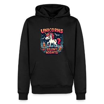 Licorne Spooky Noël Design - Sweat à capuche Premium bio Homme - noir - Devant - Nico (187cm)