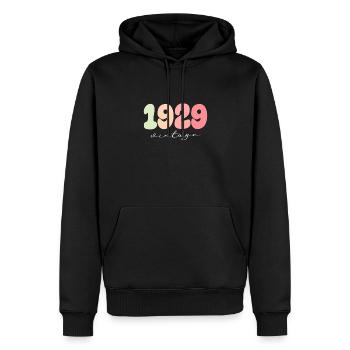 Geburtstag Geburtsjahr 1929 - Männer Premium Bio Hoodie - Schwarz - Vorne - Nico (187cm)