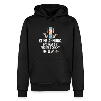 Keine Ahnung - Andere Schicht Design - Männer Premium Bio Hoodie - Schwarz - Vorne - Nico (187cm)