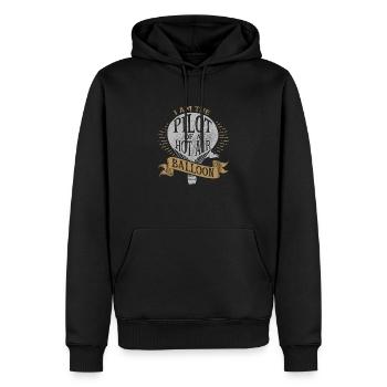 Je suis le pilote d'une montgolfière - Sweat à capuche Premium bio Homme - noir - Devant - Nico (187cm)
