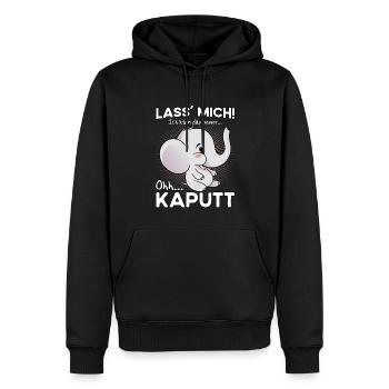 Oh Kaputt Tollpatsch Elefant - Männer Premium Bio Hoodie - Schwarz - Vorne - Nico (187cm)
