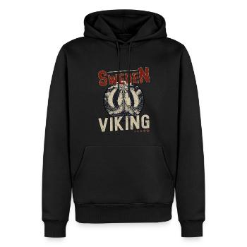 Suède Vikings - Sweat à capuche Premium bio Homme - noir - Devant - Nico (187cm)