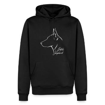 DUTCH SHEPHERD Profil Hunde Hund Wilsigns - Männer Premium Bio Hoodie - Schwarz - Vorne - Nico (187cm)
