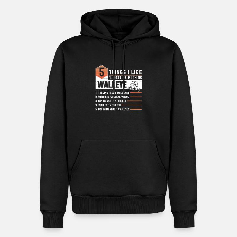 Dictons de pêche Zander - Sweat à capuche Premium bio Homme - noir