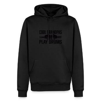 Cool Grandpas Play Drums Drôle Cadeau Pour Batteur - Sweat à capuche Premium bio Homme - noir - Devant - Nico (187cm)