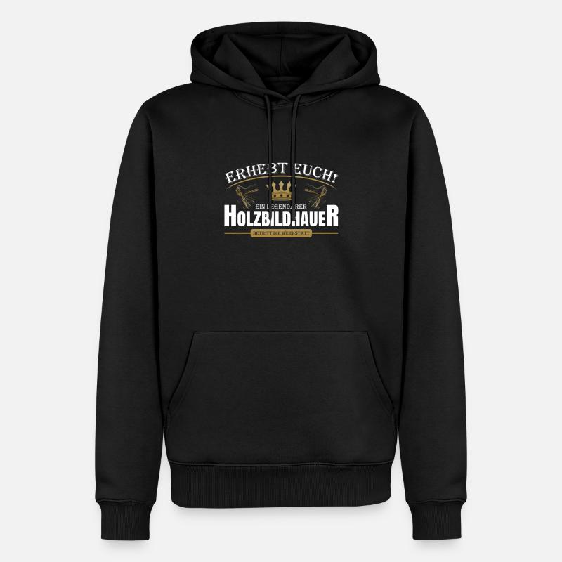 Holzbildhauer - Männer Premium Bio Hoodie - Schwarz