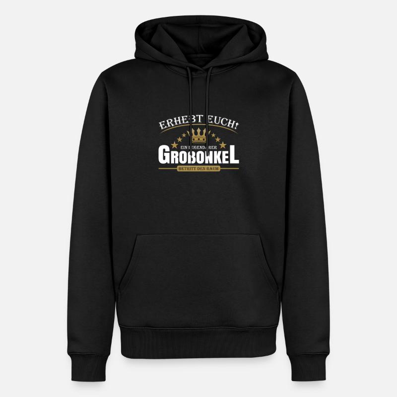 Legendärer Großonkel - Männer Premium Bio Hoodie - Schwarz