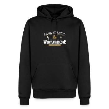 Weintechnologe - Männer Premium Bio Hoodie - Schwarz - Vorne - Nico (187cm)