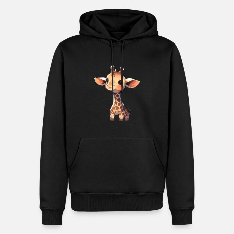 Giraffe - Männer Premium Bio Hoodie - Schwarz