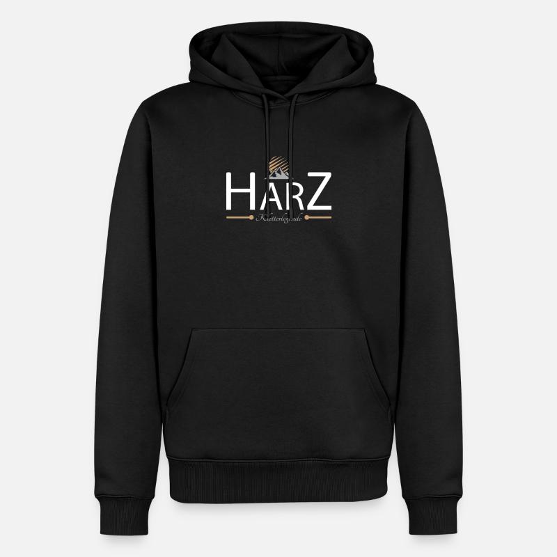 Harz Klettern - Männer Premium Bio Hoodie - Schwarz