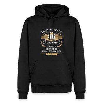 35 Jahre Jubiläum Chef - Männer Premium Bio Hoodie - Schwarz - Vorne - Nico (187cm)