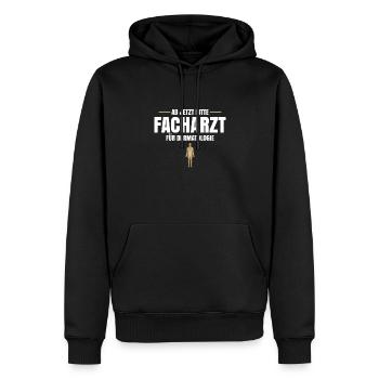 Ab Jetzt Bitte Facharzt Für Dermatologie - Männer Premium Bio Hoodie - Schwarz - Vorne - Nico (187cm)