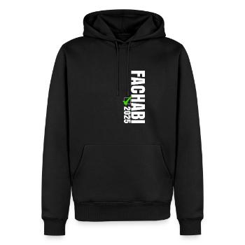 Fachabi Bestanden 2025 - Männer Premium Bio Hoodie - Schwarz - Vorne - Nico (187cm)