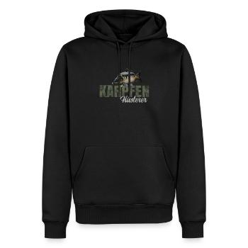 Karpfen Flüsterer - Männer Premium Bio Hoodie - Schwarz - Vorne - Nico (187cm)
