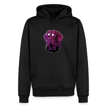Labrador mit Sonnenbrille - Männer Premium Bio Hoodie - Schwarz - Vorne - Nico (187cm)