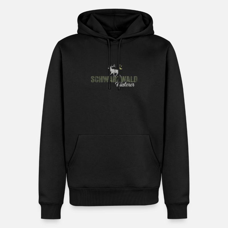 Schwarzwald Flüsterer - Männer Premium Bio Hoodie - Schwarz