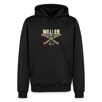Waller Flüsterer - Männer Premium Bio Hoodie - Schwarz - Vorne - Nico (187cm)