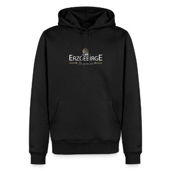 Erzgebirge Bergwandern - Männer Premium Bio Hoodie - Schwarz - Vorne - Nico (187cm)