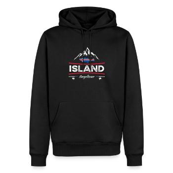 Island Angeltour - Männer Premium Bio Hoodie - Schwarz - Vorne - Nico (187cm)