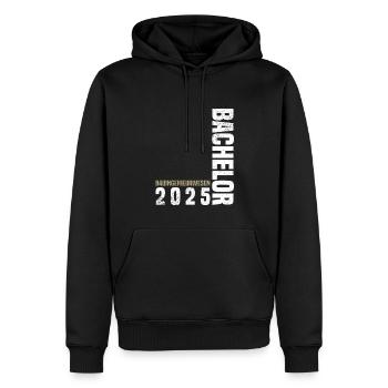 Bachelor Bauingenieurwesen 2025 - Männer Premium Bio Hoodie - Schwarz - Vorne - Nico (187cm)