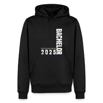 Bachelor Maschinenbau 2025 - Männer Premium Bio Hoodie - Schwarz - Vorne - Nico (187cm)