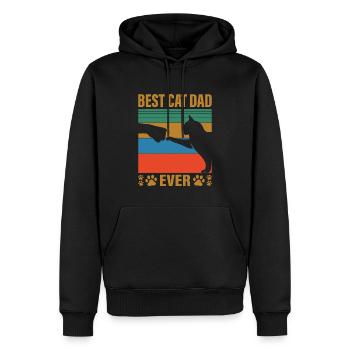 Best Cat Daddy Ever Just Ask Peanut - Men’s Premium Organic Hoodie - black - Front - Nico (187cm)