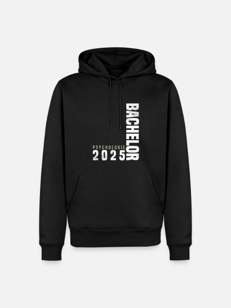 Bachelor Psychologie - Männer Premium Bio Hoodie - Schwarz