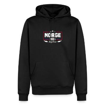 Norwegen Angeln 2025 - Männer Premium Bio Hoodie - Schwarz - Vorne - Nico (187cm)