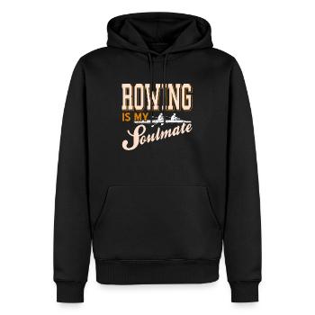 L’aviron est mon âme sœur Un t-shirt d’aviron génial - Sweat à capuche Premium bio Homme - noir - Devant - Nico (187cm)
