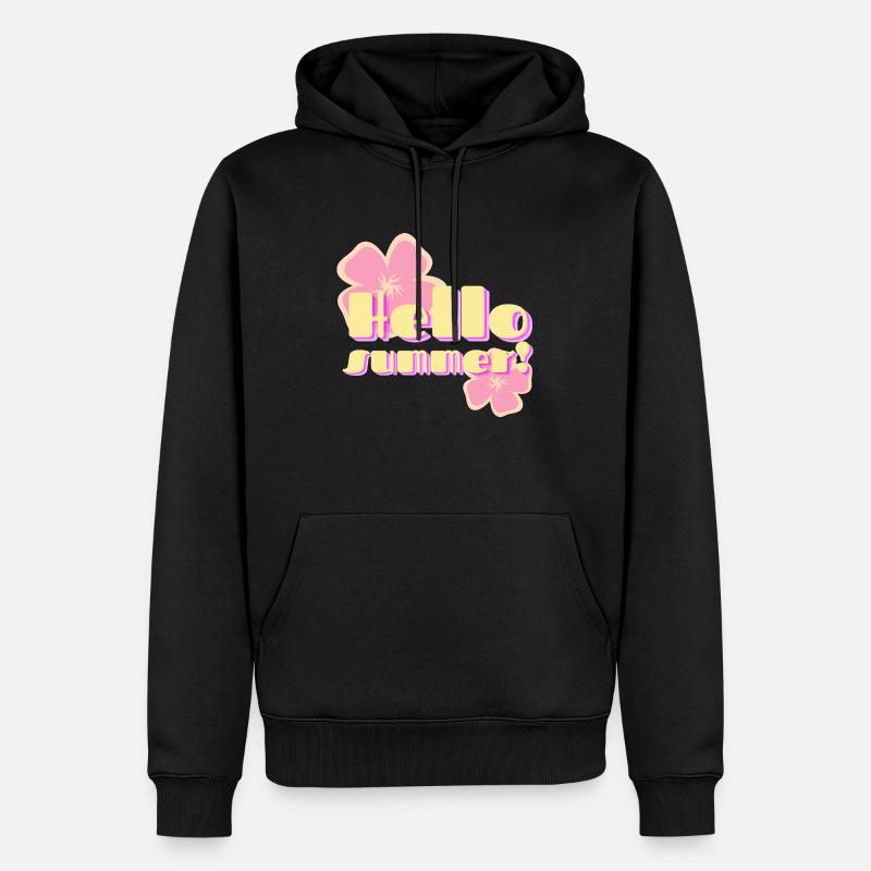 HELLO Summer! - Sweat à capuche Premium bio Homme - noir