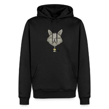 Tired Cat - Men’s Premium Organic Hoodie - black - Front - Nico (187cm)