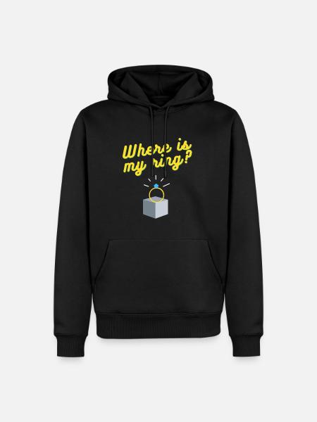 Where is my ring? - Men’s Premium Organic Hoodie - black