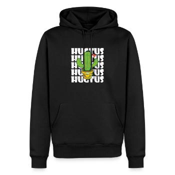 Hugtus süßer kawaii Kaktus, Kostenlose Umarmungen - Männer Premium Bio Hoodie - Schwarz - Vorne - Nico (187cm)