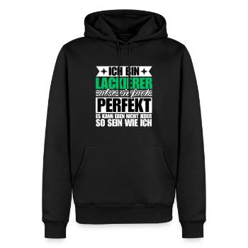Perfekter Lackierer - Männer Premium Bio Hoodie - Schwarz - Vorne - Nico (187cm)