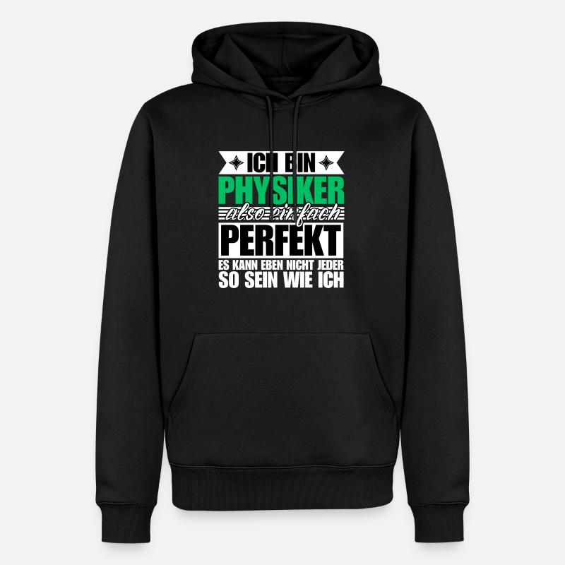 Perfekter Physiker - Männer Premium Bio Hoodie - Schwarz