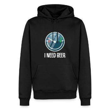 J’AI BESOIN DE BIÈRE Bière Amateurs de bière - Sweat à capuche Premium bio Homme - noir - Devant - Nico (187cm)