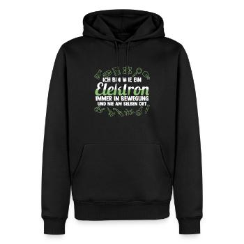 Chimiste Sciences Physique Chimie - Sweat à capuche Premium bio Homme - noir - Devant - Nico (187cm)