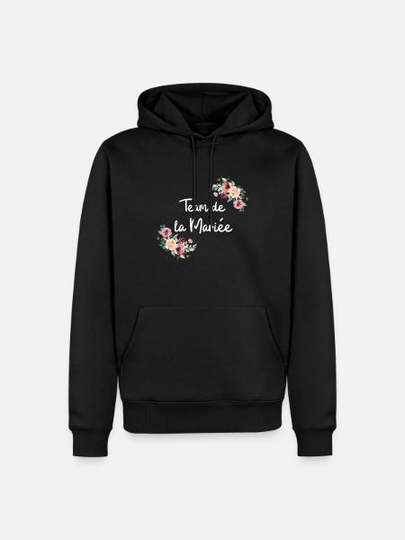 Bride's Team Flowers - Men’s Premium Organic Hoodie - black
