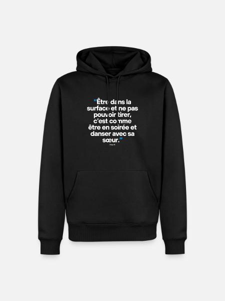 Citation célèbre footballeur - Sweat à capuche Premium bio Homme - noir