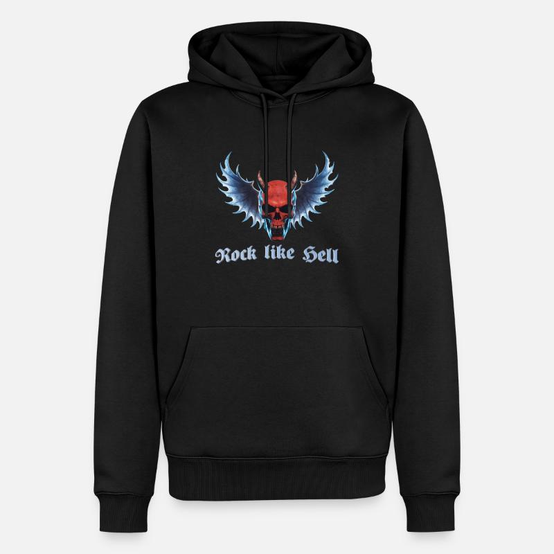 Wing Devil 2024 02 - Sweat à capuche Premium bio Homme - noir