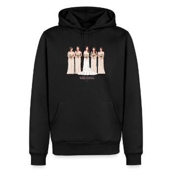 Wedding 2025 Hochzeit - Männer Premium Bio Hoodie - Schwarz - Vorne - Nico (187cm)